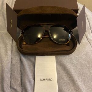 Tom Ford Brown Aviator Sunglasses